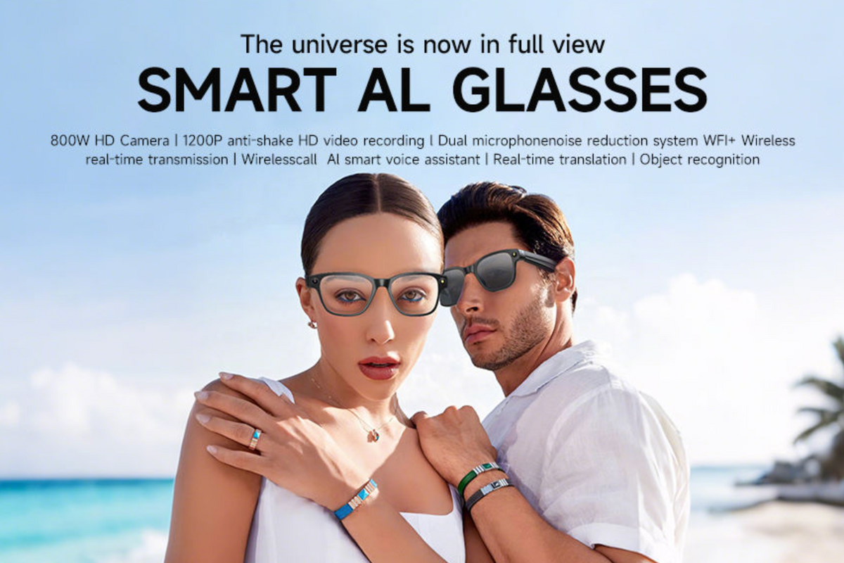 AI Smart Glasses with 8MP Camera