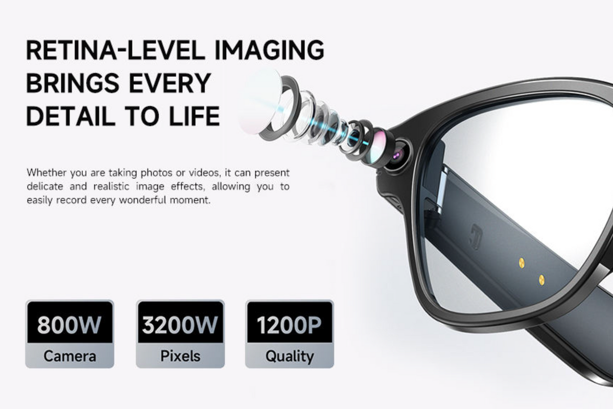 AI Smart Glasses with 8MP Camera