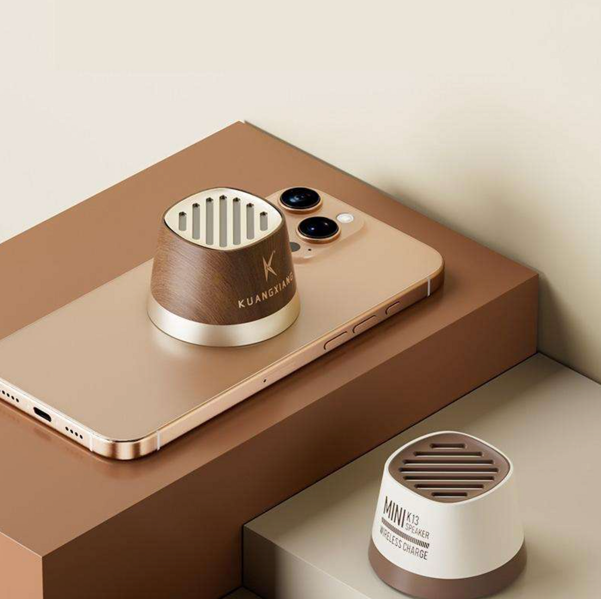 3-in-1 Wireless Charging Station – Phone Holder, Bluetooth Speaker