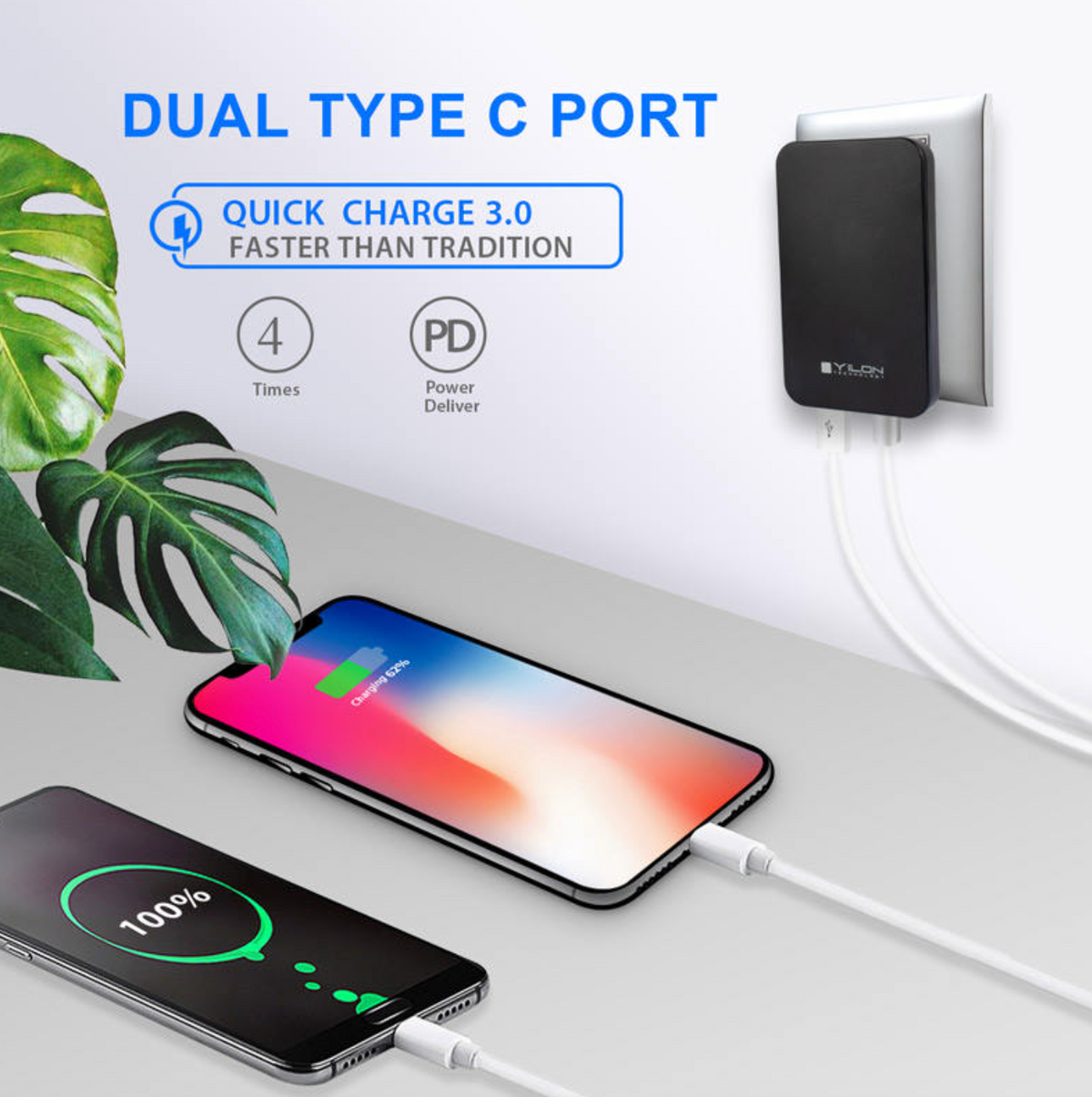 36W EU Folding Fast Charger